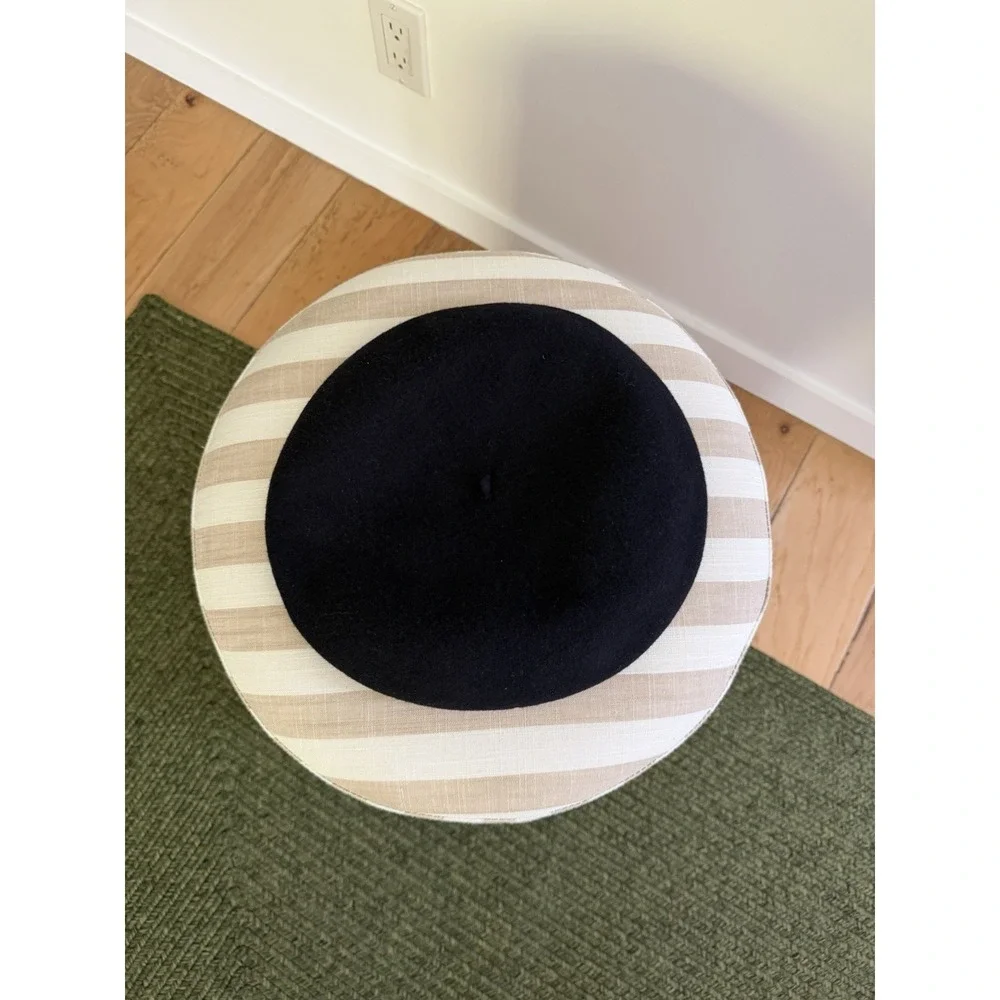 Borsalino 100% Wool Beret NWT Dark Navy Blue Made in Italy Sz XL 62 cm Unisex